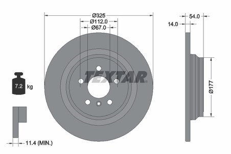 DISC FRANA TEXTAR 92277405 - Compatibil cu MERCEDES-BENZ