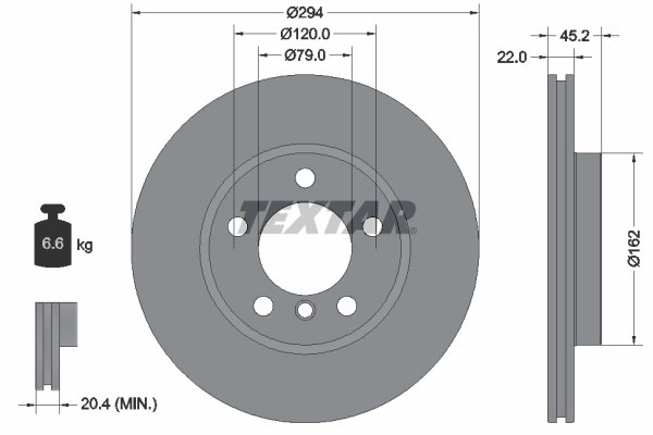 DISC FRANA TEXTAR 92277805 - Compatibil cu MINI
