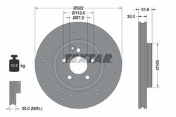 DISC FRANA TEXTAR 92277705 - Compatibil cu MERCEDES-BENZ