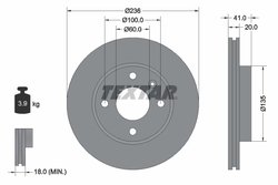 DISC FRANA TEXTAR 92278703 - Compatibil cu OPEL, VAUXHALL