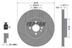 DISC FRANA TEXTAR 92279105 - Compatibil cu MINI