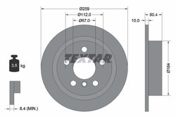 DISC FRANA TEXTAR 92279303 - Compatibil cu MINI