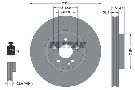 Disc frana Textar 92279405