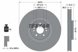 DISC FRANA TEXTAR 92279805 - Compatibil cu BRABUS, MERCEDES-BENZ