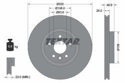 Disc frana Textar 92282105