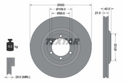 DISC FRANA TEXTAR 92282403 - Compatibil cu CHEVROLET, HOLDEN, ISUZU