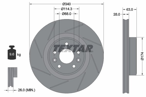 DISC FRANA TEXTAR 92282205 - Compatibil cu RENAULT