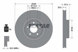 DISC FRANA TEXTAR 92282605 - Compatibil cu AUDI, AUDI (FAW)