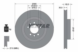 DISC FRANA TEXTAR 92283205 - Compatibil cu LAND ROVER