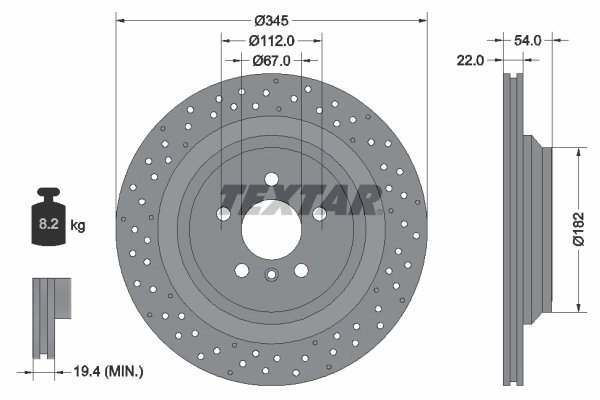 Disc frana Textar 92283703