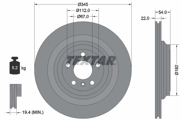 Disc frana Textar 92284003