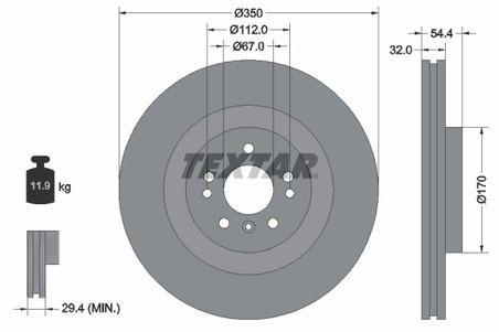 Disc frana Textar 92284205