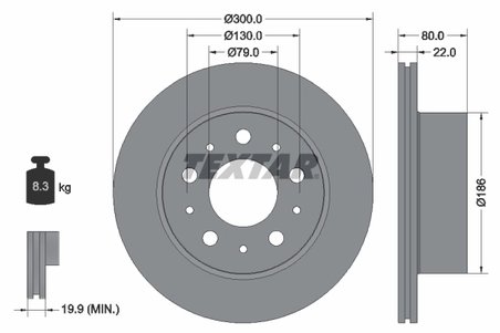 Disc frana Textar 92284303