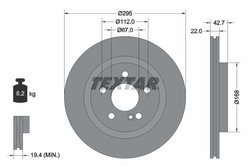 DISC FRANA TEXTAR 92286903 - Compatibil cu INFINITI, MERCEDES-BENZ, MERCEDES-BENZ (BBDC)