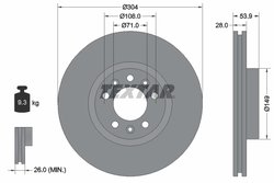 Disc frana Textar 92287203