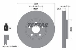 DISC FRANA TEXTAR 92287505 - Compatibil cu VOLVO, VOLVO ASIA