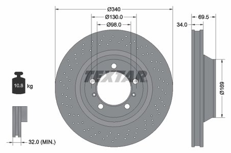 Disc frana Textar 92287805