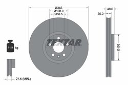 DISC FRANA TEXTAR 92289805 - Compatibil cu POLESTAR, VOLVO, VOLVO ASIA