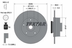 DISC FRANA TEXTAR 92291003 - Compatibil cu RENAULT