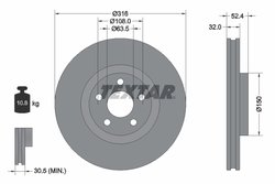 DISC FRANA TEXTAR 92293603 - Piesa auto compatibila cu mai multe marci