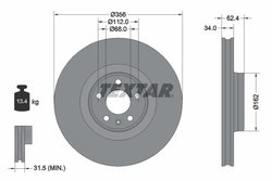 DISC FRANA TEXTAR 92293505 - Compatibil cu AUDI