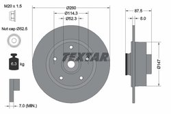 DISC FRANA TEXTAR 92295203 - Compatibil cu RENAULT