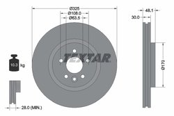 DISC FRANA TEXTAR 92300505 - Compatibil cu JAGUAR, JAGUAR (CHERY), LAND ROVER
