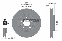 DISC FRANA TEXTAR 92300703 - Compatibil cu ALPINE, DACIA, MERCEDES-BENZ, NISSAN, RENAULT