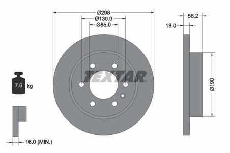 DISC FRANA TEXTAR 92301003 - Compatibil cu FREIGHTLINER, MERCEDES-BENZ
