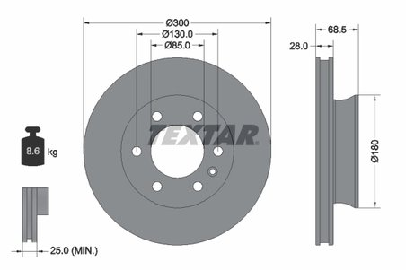 Disc frana Textar 92301203