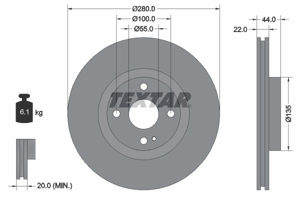 Disc frana Textar 92301503
