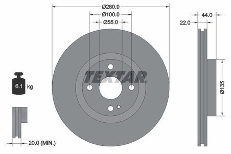 Disc frana Textar 92301503