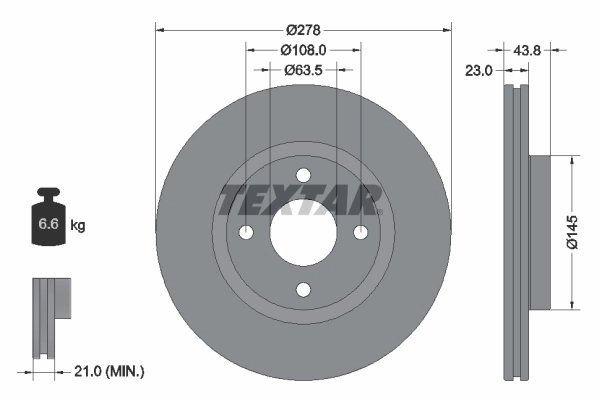 Disc frana Textar 92303203