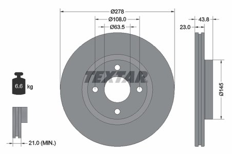 Disc frana Textar 92303203