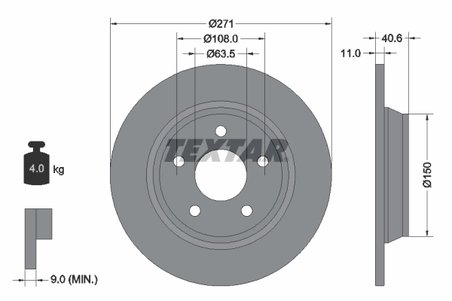 Disc frana Textar 92303503