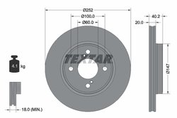 DISC FRANA TEXTAR 92303703 - Compatibil cu SUZUKI