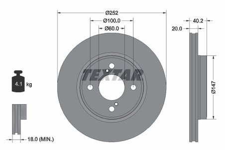 DISC FRANA TEXTAR 92303703 - Compatibil cu SUZUKI
