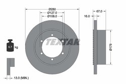 DISC FRANA TEXTAR 92304003 - Compatibil cu NISSAN, RENAULT TRUCKS