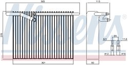 Evaporator aer conditionat Nissens 92304