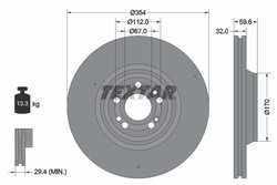 DISC FRANA TEXTAR 92306005 - Compatibil cu MERCEDES-BENZ