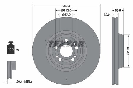 Disc frana Textar 92306005