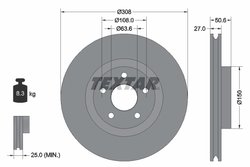 Disc frana Textar 92306703
