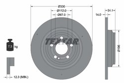 DISC FRANA TEXTAR 92306905 - Compatibil cu MERCEDES-BENZ