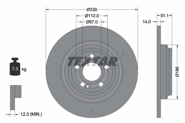 DISC FRANA TEXTAR 92306905 - Compatibil cu MERCEDES-BENZ