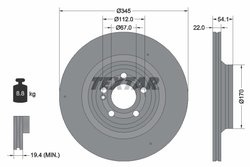 Disc frana Textar 92307005