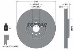 DISC FRANA TEXTAR 92308105 - Compatibil cu JAGUAR, JAGUAR (CHERY)