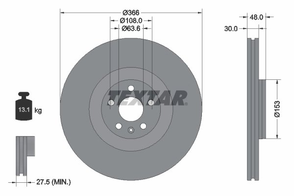 Disc frana Textar 92308905