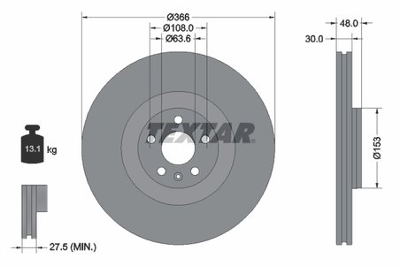Disc frana Textar 92308905
