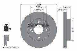 DISC FRANA TEXTAR 92309403 - Compatibil cu SUZUKI