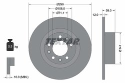 DISC FRANA TEXTAR 92313603 - Compatibil cu PEUGEOT